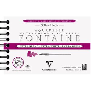 Clairefontaine 976049C Taccuino di carta artistica - Bianco, 12 fogli Clairefontaine 976049C Taccuino di carta artistica - Bianco, 12 fogli