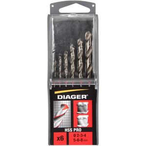 Diager 700C - Coffret de 6 forets HSS Diager 700C - Coffret de 6 forets HSS