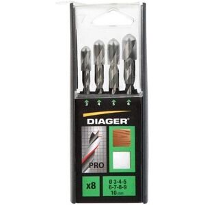 Diager - Juego de brocas para madera con 3 puntas - 917B Diager - Juego de brocas para madera con 3 puntas - 917B