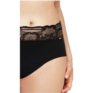 Chantelle Womens High Waist Lace Period Panty - Black Microfiber - Size XL Chantelle Womens High Waist Lace Period Panty - Black Microfiber - Size XL
