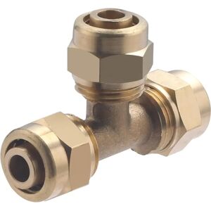 Tee in ottone Noyon & Thiebault per tubo da 16 mm - Facile da installare Tee in ottone Noyon & Thiebault per tubo da 16 mm - Facile da installare