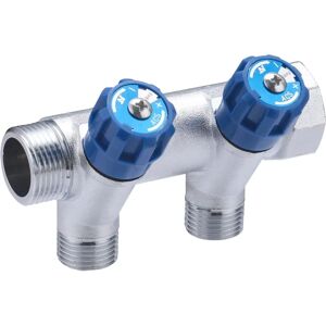 Manifold d'eau Noyon & Thiebault - Bleu, 2 sorties 3/4" - Gain de place - Publicité Manifold d'eau Noyon & Thiebault - Bleu, 2 sorties 3/4" - Gain de place - Publicité