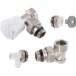 Kit de Connexion Radiateur Noyon Thiebault - Vanne Manuelle, Coudure Réglable, Drain, Ventilation - 1/2" - Publicité Kit de Connexion Radiateur Noyon Thiebault - Vanne Manuelle, Coudure Réglable, Drain, Ventilation - 1/2" - Publicité