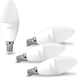 AVIDSEN - Kit de 4 bombillas conectadas WiFi - RGB - E14 AVIDSEN - Kit de 4 bombillas conectadas WiFi - RGB - E14