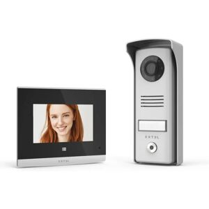 Interphone Vidéo Compact Extel - Gris - Fixation murale - Écran 4" - Publicité Interphone Vidéo Compact Extel - Gris - Fixation murale - Écran 4" - Publicité