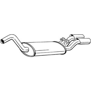Bosal 105-127 Takaluukkuinen äänenvaimennin - Pakokaasu Audi B4 & B3 Bosal 105-127 Takaluukkuinen äänenvaimennin - Pakokaasu Audi B4 & B3