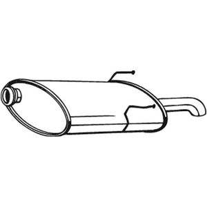 BOSAL 190-361 Takimmuffler - Takapään äänenvaimennin BOSAL 190-361 Takimmuffler - Takapään äänenvaimennin