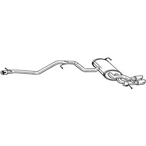 BOSAL 286-363 Takaäänenvaimennin - Ulosottoputki BOSAL 286-363 Takaäänenvaimennin - Ulosottoputki
