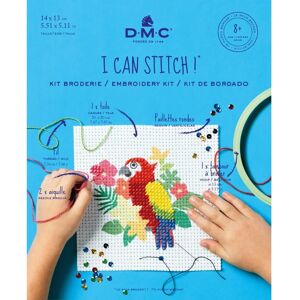 Kit de broderie pour enfants DMC avec perroquet Kit de broderie pour enfants DMC avec perroquet