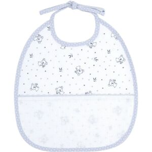DMC - Koala Embroidery Bib - Blanc-Gris DMC - Koala Embroidery Bib - Blanc-Gris