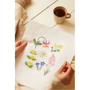 DMC Meadow Flowers Cross Stitch Kit - Craft Toy DMC Meadow Flowers Cross Stitch Kit - Craft Toy