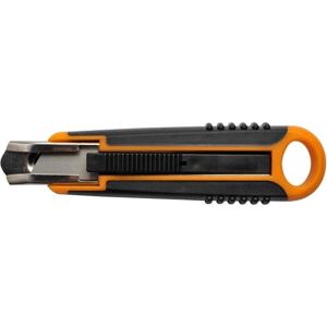 Couteau utilitaire Fiskars - Sécurité à lame rétractable - Noir/orange - 18mm Couteau utilitaire Fiskars - Sécurité à lame rétractable - Noir/orange - 18mm