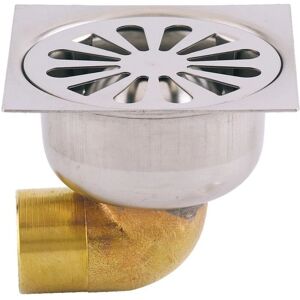 Drain de sol Valentin - Grille en inox amovible - Sortie en laiton horizontale - 20 l/min - Publicité Drain de sol Valentin - Grille en inox amovible - Sortie en laiton horizontale - 20 l/min - Publicité