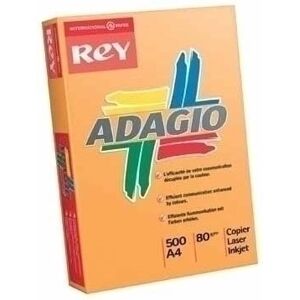 Rey Adagio Papier A4 80g Orange 500 feuilles - Publicité Rey Adagio Papier A4 80g Orange 500 feuilles - Publicité