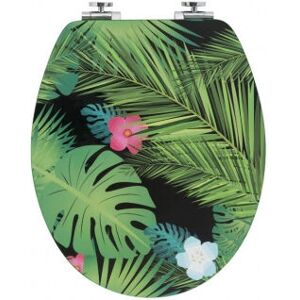 Couvercle de WC en bambou Wirquin 20722133 - Design jungle - Publicité Couvercle de WC en bambou Wirquin 20722133 - Design jungle - Publicité