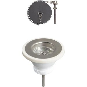 Gouttière d'évier Wirquin - Ø60mm avec grille en inox - avec chaîne Gouttière d'évier Wirquin - Ø60mm avec grille en inox - avec chaîne