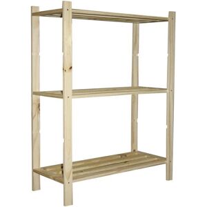 Estantería de pino Centrale Brico 70x94x30cm - 3 estantes ajustables Estantería de pino Centrale Brico 70x94x30cm - 3 estantes ajustables