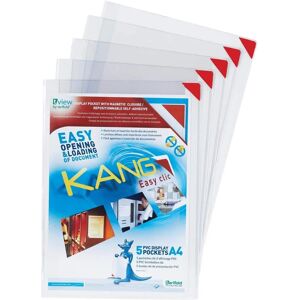 Tarifold Pochettes Adhesives Amovibles A4 - Pack de 5 - Publicité Tarifold Pochettes Adhesives Amovibles A4 - Pack de 5 - Publicité