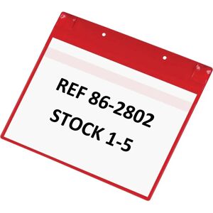 Tarifold Pochette d'Identification A4 - Rouge - PVC, Magnétique, Pack de 5 - Publicité Tarifold Pochette d'Identification A4 - Rouge - PVC, Magnétique, Pack de 5 - Publicité