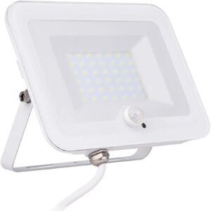 Voltman Projecteur fin avec détecteur IP65 3000lm - Blanc - Publicité Voltman Projecteur fin avec détecteur IP65 3000lm - Blanc - Publicité