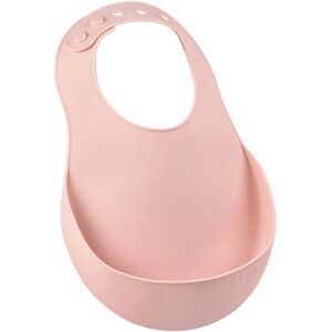 Beaba Old Pink Baby Bib - Waterproof, Adjustable, Soft Beaba Old Pink Baby Bib - Waterproof, Adjustable, Soft