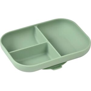 BEABA Toddler Plate - Sage Green, 3 Compartments, Impact-Resistant BEABA Toddler Plate - Sage Green, 3 Compartments, Impact-Resistant