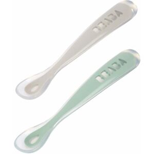 Beaba Baby Spoons - Silicone Weaning Spoon - Set of 2 - 1st Stage - with Carrying case - Baby Spoons - Beaba Beaba Baby Spoons - Silicone Weaning Spoon - Set of 2 - 1st Stage - with Carrying case - Baby Spoons - Beaba