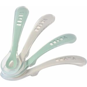 BEABA Baby Spoons - Set of 4 - Sage Green - Stage 2 - Soft - Round BEABA Baby Spoons - Set of 4 - Sage Green - Stage 2 - Soft - Round