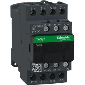 Schneider Electric LC1DT20BD 4-Pole Contactor 20A 24V DC - AC-1 Schneider Electric LC1DT20BD 4-Pole Contactor 20A 24V DC - AC-1