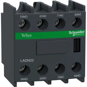 Schneider Electric LADN Hjälpkontaktblock - 2NO/2NC - Främre montering Schneider Electric LADN Hjälpkontaktblock - 2NO/2NC - Främre montering