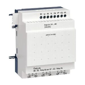 Schneider Electric SR3XT141BD - 8 digitale indgange, 6 relæudgange, IP20 Schneider Electric SR3XT141BD - 8 digitale indgange, 6 relæudgange, IP20