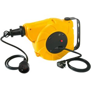 ELECTRALINE Model 100236 Automatyczny zwijacz kabla na ścianę - Żółty ELECTRALINE Model 100236 Automatyczny zwijacz kabla na ścianę - Żółty