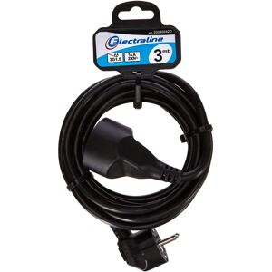 Cordon d'Extension Electraline - 3m, 1,5mm² - Noir - Extension Cordon d'Extension Electraline - 3m, 1,5mm² - Noir - Extension