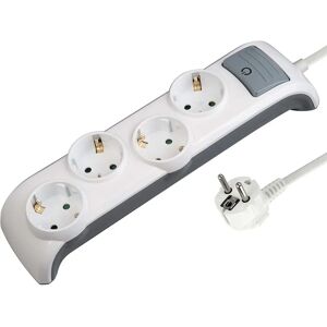 Electraline 62505 Cordón de extensión blanco con 4 tomas - Extension Cord Electraline 62505 Cordón de extensión blanco con 4 tomas - Extension Cord