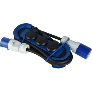 ELECTRALINE 62574 Multiprise extérieure avec fiche CEE, 1 prise, 3 sorties Schuko - Outdoor Power Strip - Publicité ELECTRALINE 62574 Multiprise extérieure avec fiche CEE, 1 prise, 3 sorties Schuko - Outdoor Power Strip - Publicité