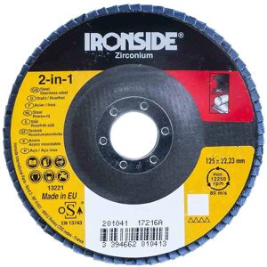 Disque abrasif en oxyde de zirconium Ironside 125mm K40 - Disque abrasif - Publicité Disque abrasif en oxyde de zirconium Ironside 125mm K40 - Disque abrasif - Publicité
