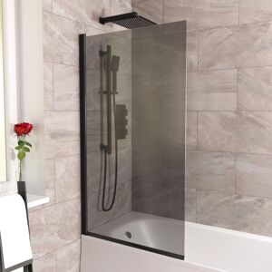 NES Home - 800mm Square Bath Screen - Matt Black Profile NES Home - 800mm Square Bath Screen - Matt Black Profile