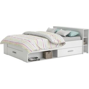 Demeyere Modernes Bett mit Stauraum - 160 x 200 cm - Weiß Demeyere Modernes Bett mit Stauraum - 160 x 200 cm - Weiß