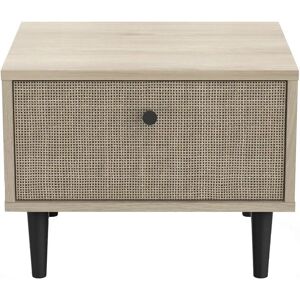 Calicosy Comodino - 1 Cassetto, Stampa in Rattan, Legno Chiaro - Comodino Calicosy Comodino - 1 Cassetto, Stampa in Rattan, Legno Chiaro - Comodino