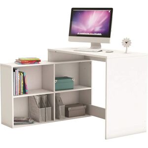Escritorio rinconero reversible en madera blanca de Demeyere Nagano - Mueble de oficina Escritorio rinconero reversible en madera blanca de Demeyere Nagano - Mueble de oficina
