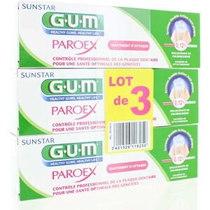 Dentifrice Anti-plaques Paroex GUM 75 ml lot de 3 - Publicité Dentifrice Anti-plaques Paroex GUM 75 ml lot de 3 - Publicité