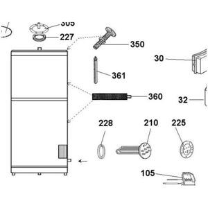 Atlantic 060491 - Immersion Heater Plate - Gray Atlantic 060491 - Immersion Heater Plate - Gray