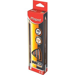 Lápiz Jumbo HB PEPS Black de Maped - Ergonómico, con goma Lápiz Jumbo HB PEPS Black de Maped - Ergonómico, con goma