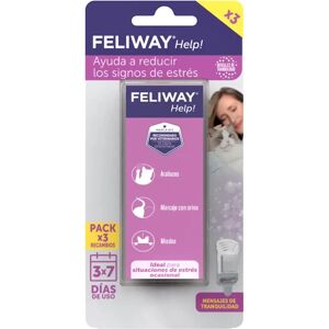 Ceva Feliway Help! - Paquete de recambios para gatos estresados - 3 unidades Ceva Feliway Help! - Paquete de recambios para gatos estresados - 3 unidades