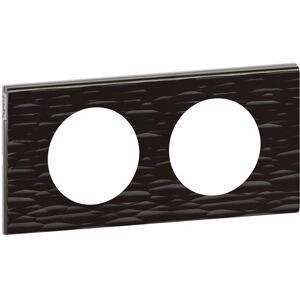 Legrand 069022 Wall Plate - Céliane, Black, Corian, 2 Postes Legrand 069022 Wall Plate - Céliane, Black, Corian, 2 Postes