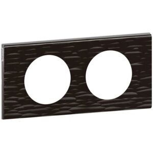 Legrand 069022 Plaque murale - Céliane, Noir, Corian, 2 Postes Legrand 069022 Plaque murale - Céliane, Noir, Corian, 2 Postes