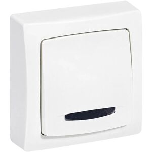 Legrand 097610 White Surface-Mounted Lighted Push Switch - Switch Legrand 097610 White Surface-Mounted Lighted Push Switch - Switch