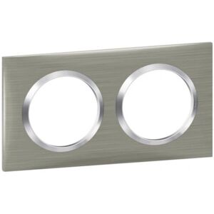Legrand Wall Plate - 2-Gang Stainless Steel Brushed - Switch Cover Legrand Wall Plate - 2-Gang Stainless Steel Brushed - Switch Cover
