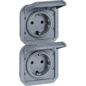 Legrand Gris Enchufe Doble para Baños - Toma eléctrica Legrand Gris Enchufe Doble para Baños - Toma eléctrica