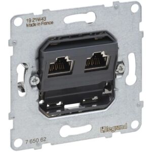 Legrand 765062 Network Socket - 2 x RJ-45, Black Legrand 765062 Network Socket - 2 x RJ-45, Black